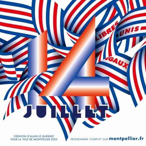 Affiche officielle du 14 juillet de Montpellier