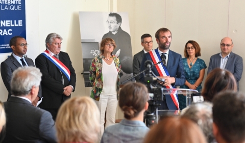 Discours de Michaël Delafosse lors de l'inauguration du groupe scolaire Aubrac - Paty