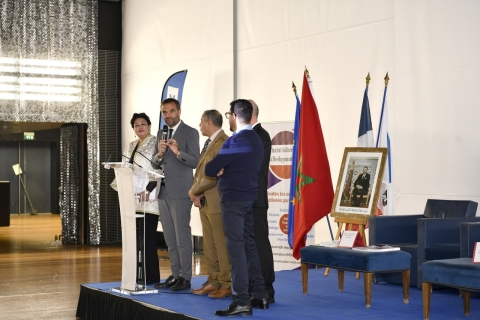 Michaël Delafosse lors de son discours sur la célébration de l’indépendance du Maroc