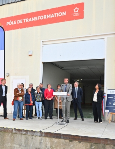 Michaël Delafosse lors de l’inauguration de l'extension du pôle transformation du Marché gare de Montpellier