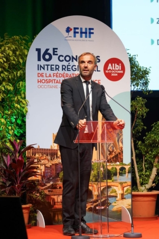 Michaël Delafosse lors du 16e Congrès inter régional Nouvelle-Aquitaine Occitanie de la FHF