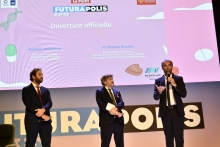Michaël Delafosse lors de son discours d’ouverture de la 8e édition de Futurapolis.