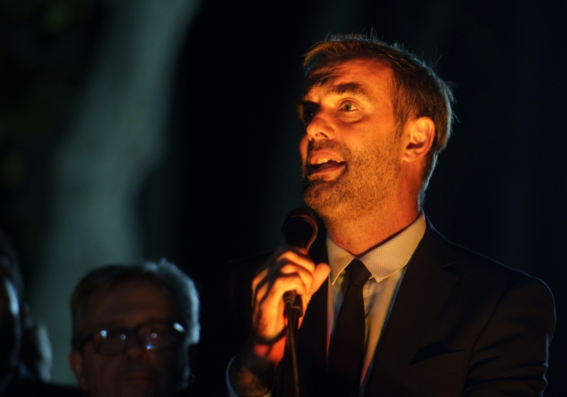 Michaël Delafosse lors du discours du 9 octobre 2024 au Parc Rimbaud à Montpellier