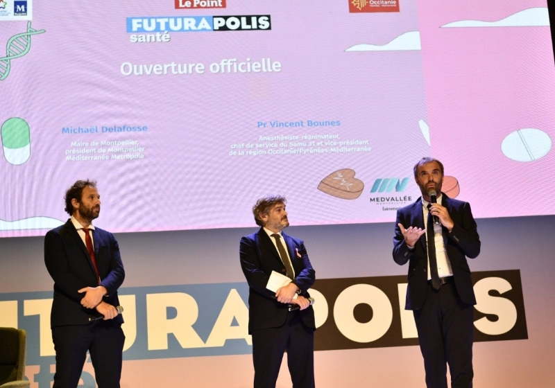 Michaël Delafosse lors de son discours d’ouverture de la 8e édition de Futurapolis.