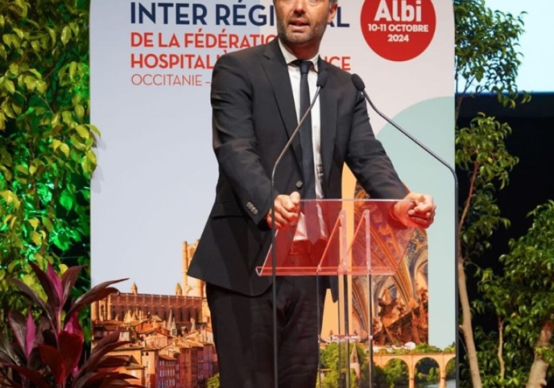 Michaël Delafosse lors du 16e Congrès inter régional Nouvelle-Aquitaine Occitanie de la FHF