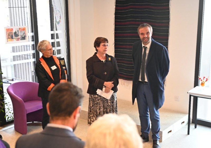 Michaël Delafosse lors de son discours à l’occasion du 10e anniversaire de l’Accorderie