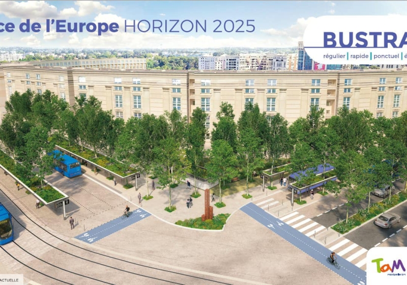 Arrêt de Bustram à Place de l'Europe